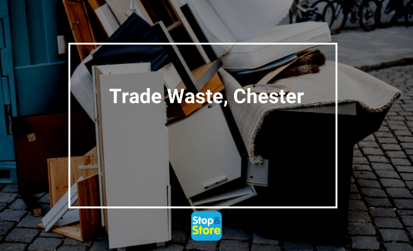 business equipment waste piled up for garbage disposal