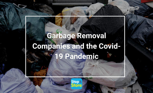 Garbage bags in dumpster for removal and dumping