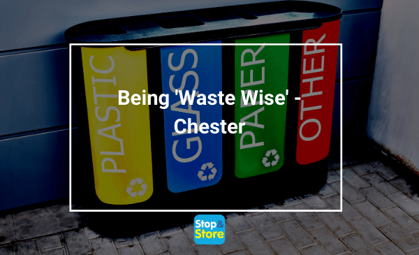 waste disposal bins for plastic, glass, paper, and other waste rubbish removal chester