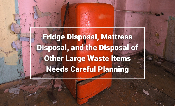 Fridge Disposal Mattress Disposal Disposal of Other Large Waste Items Needs Careful Planning